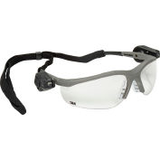 3M™ Vision™ lumière 2 LED protection lunettes, lentille claire anti-buée, cadre gris