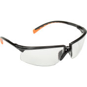 Privo 3MMC lunettes de protection, lentille claire, cadre noir, 1 chaque