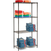 Nexel® Black Epoxy Wire Shelving Starter 30"W x 24"D x 74"H