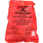 Bel-Art Red Bench-Top Biohazard Bags 131660000, 0.43 Gallon, 0.72 mil Thick, 8.5"W x 11"H, 100/PK