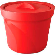 Bel-Art Magic Touch 2 Ice Bucket with Lid 168074003, 4.0 Liter, Red, 1/PK