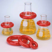 Bel-Art Red Round Lead Ring 183070010, Vikem Vinyl Coated, 1 lb., Fits 250-1000ml Flasks, 1/PK
