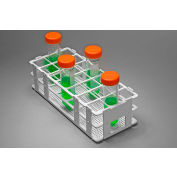 Bel-Art No-Wire#&153; PP Test Tube Rack 187450004, For 25-30mm Tubes, 21 Places, White, 1/PK