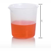Bel-Art diplômé Griffin basse-forme gobelet 262130000, 250ml de capacité, 50ml Graduation, claire, 6/PK