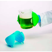 Bel-Art F38000-0001 Hot Hand Protector, Silicone, 3-7/8"W x 7-1/2"H, Sky Blue, 1/PK