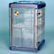 Bel-Art Secador® 4.0 Vertical Desiccator Cabinet 420741006, 1.9 Cu.Ft., Clear W/Blue End-Caps