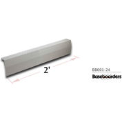 Baseboarders® Premium Series 2 ft Steel Easy Slip-on Baseboard Heater Cover, Blanc
