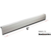 Baseboarders® Premium Series 6 ft Steel Easy Slip-on Baseboard Heater Cover, Blanc