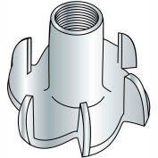 Té de noix - 5/16-18 x 5/8" L - 3 alveoles - acier - Zinc CR + 3 - paquet de 100 - Brighton-Best 302090