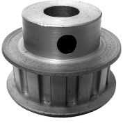 Powerhouse 22L100-6FA6 Aluminum / Clear Anodized 22 Tooth 2.626" Pitch Finished Bore Pulley - Pkg Qty 5
