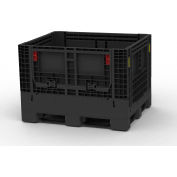Global Industrial™ Folding Bulk Shipping Container, 48"L x 40"W x 34"H, Dark Gray