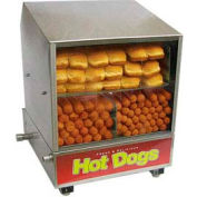 Référence USA 60048, Dog Pound Hotdog Steamer/Merchandiser, 164 pains à Hot Dogs/36 120V