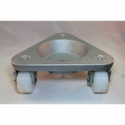 Chariot triangulaire à cuvette Bond® en fonte 3310, UHMW, roulettes en PE, capacité de 750 lb