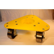 Bond® Steel Triangular Cup Dolly 4200 - Cast Iron Wheels - 1500 Lb. Capacity