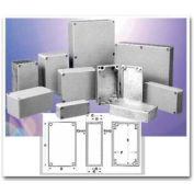 Bud AN-1307-A Nema 4,4x,6,6P,12,13 & IP68 Die Cast Alum Encl 8.82" L X 5.83" W X 2.17" H Natural