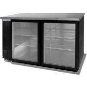 Glass Door Back Bar Refrigerator BB-G Series, 59"W - BB58HC-1-G-B
