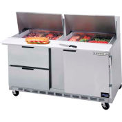 Boisson Air® SPED60HC-24 M-4 alimentaire Prep Tables Sped60 série élite Mega Top W / tiroirs, 60" W