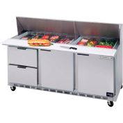Préparation de nourriture Tables SPED72 série élite Mega Top w / tiroirs, 72" W - SPED72HC-30M-6