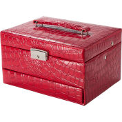 Barska BF11976 Chéri Bliss Jewelry Case JC-100, Aluminium, Rouge, 9"L x 8"W x 6"H