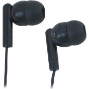 HamiltonBuhl Silicone Ear Bud Headphones, Black