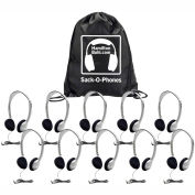 HamiltonBuhl Sack-O-Phones, 10 HA2 Personal Headsets, Foam Ear Cushions in a Carry Bag