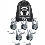 HamiltonBuhl sac-O-téléphones, 5 SC7V Deluxe casque w / Volume de contrôle dans un sac de transport