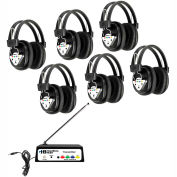 HamiltonBuhl Wireless Listening Center, 6 Station w/ Headphones & Bluetooth® Transmitter