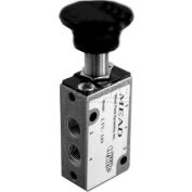 Bimba-Mead Air Valve LTV-140, 5 Port, 2 Pos, Manual, 1/8" NPTF Port, Palm Actuator, Air Spring Rtn