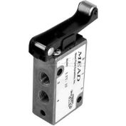 Bimba-Mead Air Valve LTV-15, 5 Port, 2 Pos, Mechanical, 1/8" NPTF Port, Roller Leaf Actr