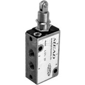 Bimba-Mead Air Valve LTV-25, 5 Port, 2 Pos, Mechanical, 1/8" NPTF Port, Roller Plunger Actr