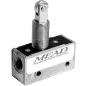 Bimba-Mead Air Valve MV-25, 3 Port, 2 Pos, mécanique, 1/8" NPTF Port Roller piston Actr
