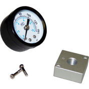 Bimba-Mead, 40mm Round Pressure Gauge Kit, RGK-40,1/8" NPT, W/ Adaptor Plate, 2 Screws