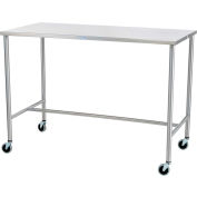 Table à instruments Blickman 7845SS Sawyer avec H-Brace, 48" L x 24" W x 34 "H