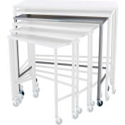 Blickman 7824SS imbriquées Instrument Table avec étagère, 40" L x 20" W x 38 "H