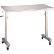Blickman 7893SS-O Adjustable Height Instrument Table, 36"L x 24"W x 36"- 56"H