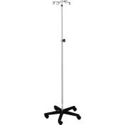 Blickman 7795SS-4 Hackensack inox IV Stand avec 5-jambe Base, 4-Hook, 74"-110 » hauteur