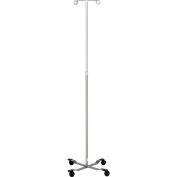 Blickman 1305 Chrome IV Stand avec 4-Base, crochet 2, 47-1/2"- 85-1/2" hauteur de tige