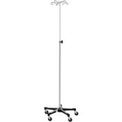 Blickman 1350-6 Heavy Duty Chrome IV Stand avec 5-jambe Base, 6-Hook, 56"-100 » hauteur