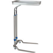 Blickman 8869SS Benjamin Foot Operated Stainless Steel Mayo Stand, 16" x 21" Tray