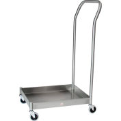 Blickman EZ Tabouret empilable Dolly, acier inoxydable, 21-1/2"L x 16-1/2"L x 39"H