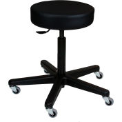 Tabouret d’examen Blickman 1210 à commande manuelle avec dos W / 5 jambes base composite noire