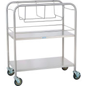 Blickman Bassinet, 31"L X 17 3/4"W X 38 1/2"H, w/ 2 Shelves, Stainless Steel