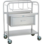 Berceau Blickman, 31"L X 17 3/4"L X 38 1/2"H, avec tiroir, acier inoxydable