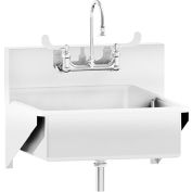 Blickman Single Station Windsor Scrub Sink, Wall Mounted with Elbow Action Control, Stainless Steel