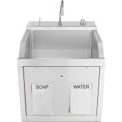 Blickman Single Station Wall Mounted Lodi Scrub Sink, Knee Action Control, Stainless Steel