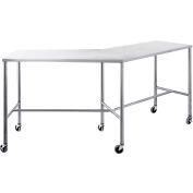 Blickman Angular Instrument Table, 60"L x 15"W x 34"H, Stainless Steel
