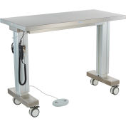 Blickman Motorized Height Adjustable Liberty Table, 41"L x 46"W x 36 - 56"H, Stainless Steel
