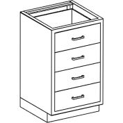 Blickman AE24HS Stainless Steel Base Cabinet with 4 Drawers, 24-1/8"W x 22"D x 35-3/4"H