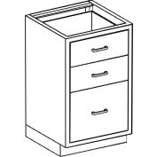 Blickman AS24HS Stainless Steel Base Cabinet with 3 Drawers, 24-1/8"W x 22"D x 35-3/4"H