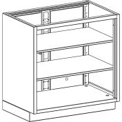 Blickman DB35HS Stainless Steel Base Cabinet with 2 Doors, Sink Unit, 35"W x 22"D x 35-3/4"H
